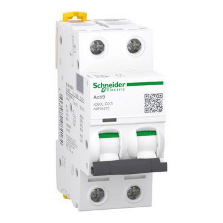 Installatieautomaat 2-polig In= 0,5A C-karakteristiek iC60L