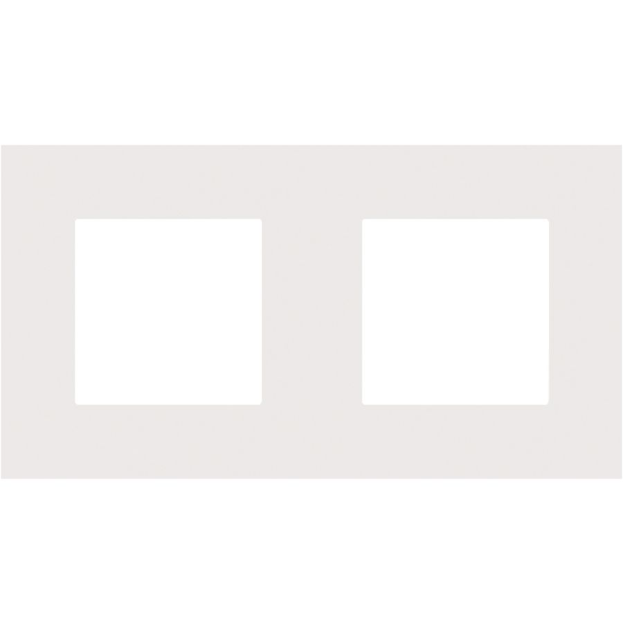 2-voudige afdekplaat hoh 71mm Pure steel white