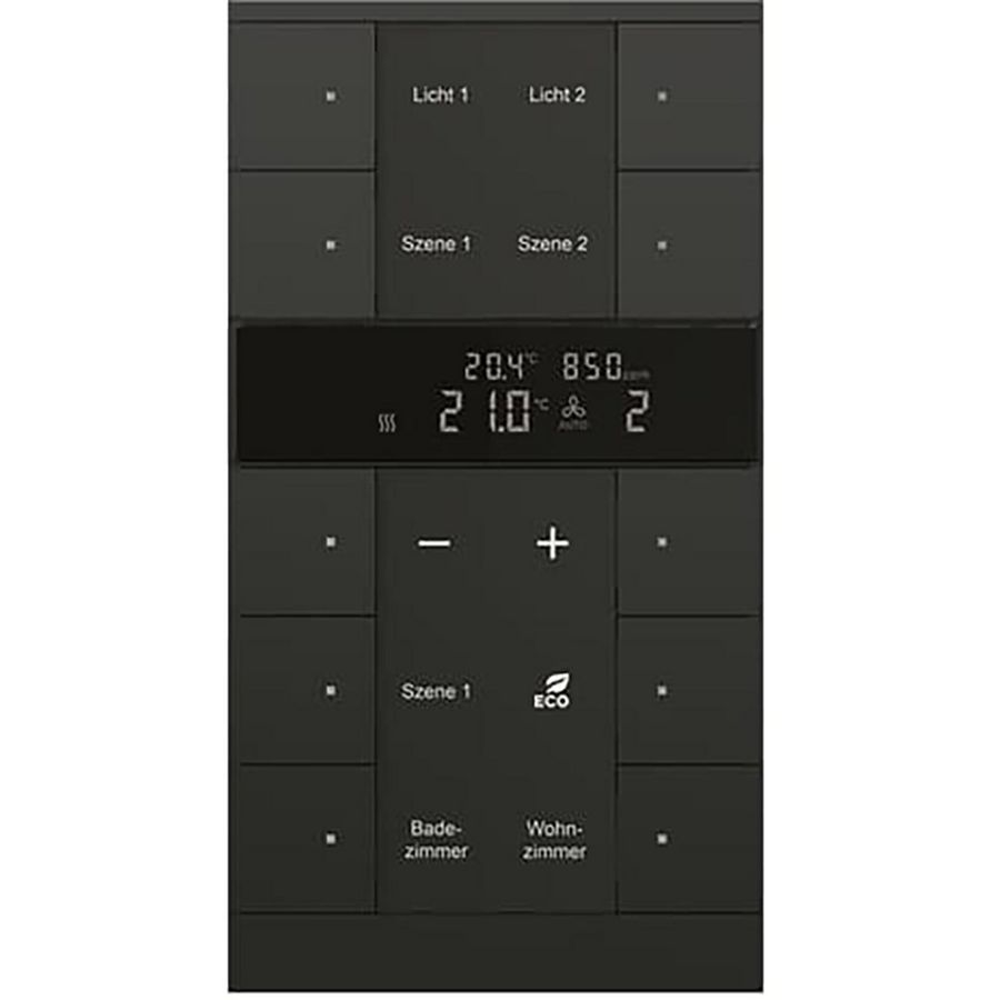 HVAC-CO2 sensor KNX - ClimaEco Mat zwart 10f CE