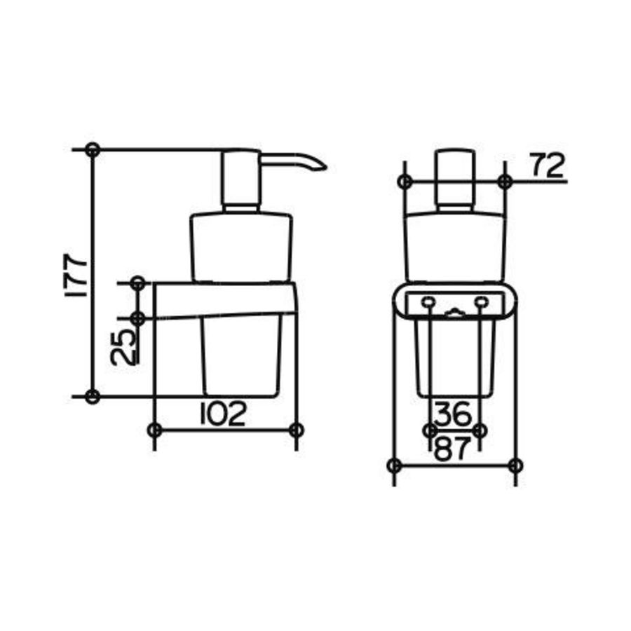Zeepschuimdispenser met Houder en Pomp 11654019000