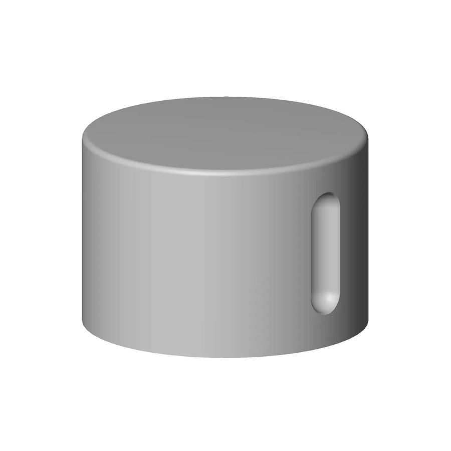Greep 37x25mm Platina gebors.