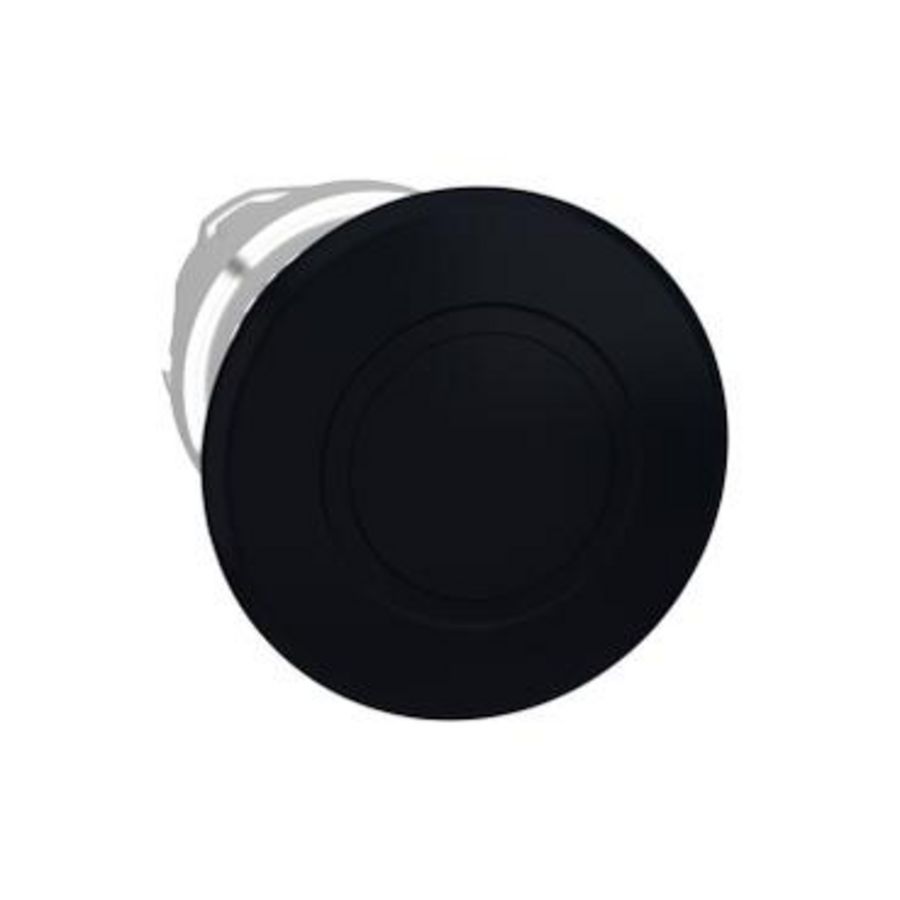 Drukknop paddestoel 40mm Druk/trekvergrendeling 22mm Zwart