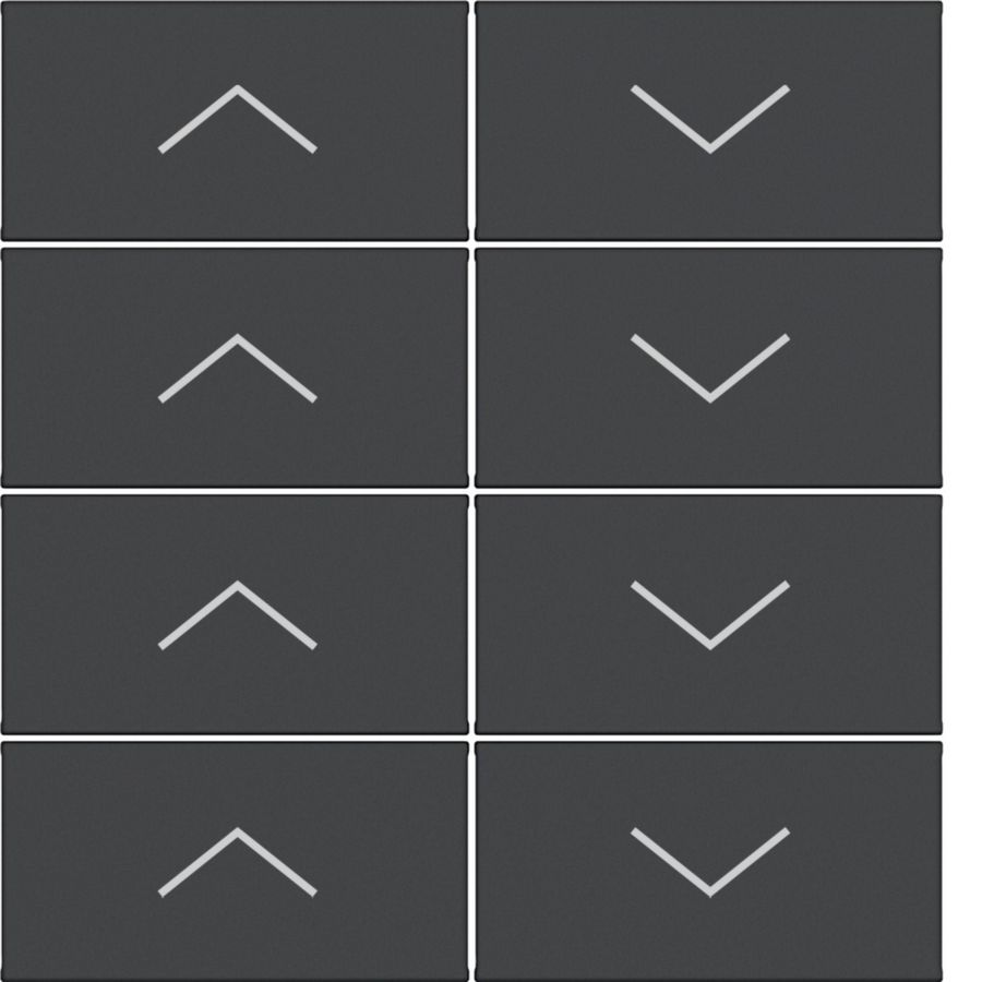 Afdekking KNX taster 8-v hoog/laag A.x/C.x nachtzwart mat