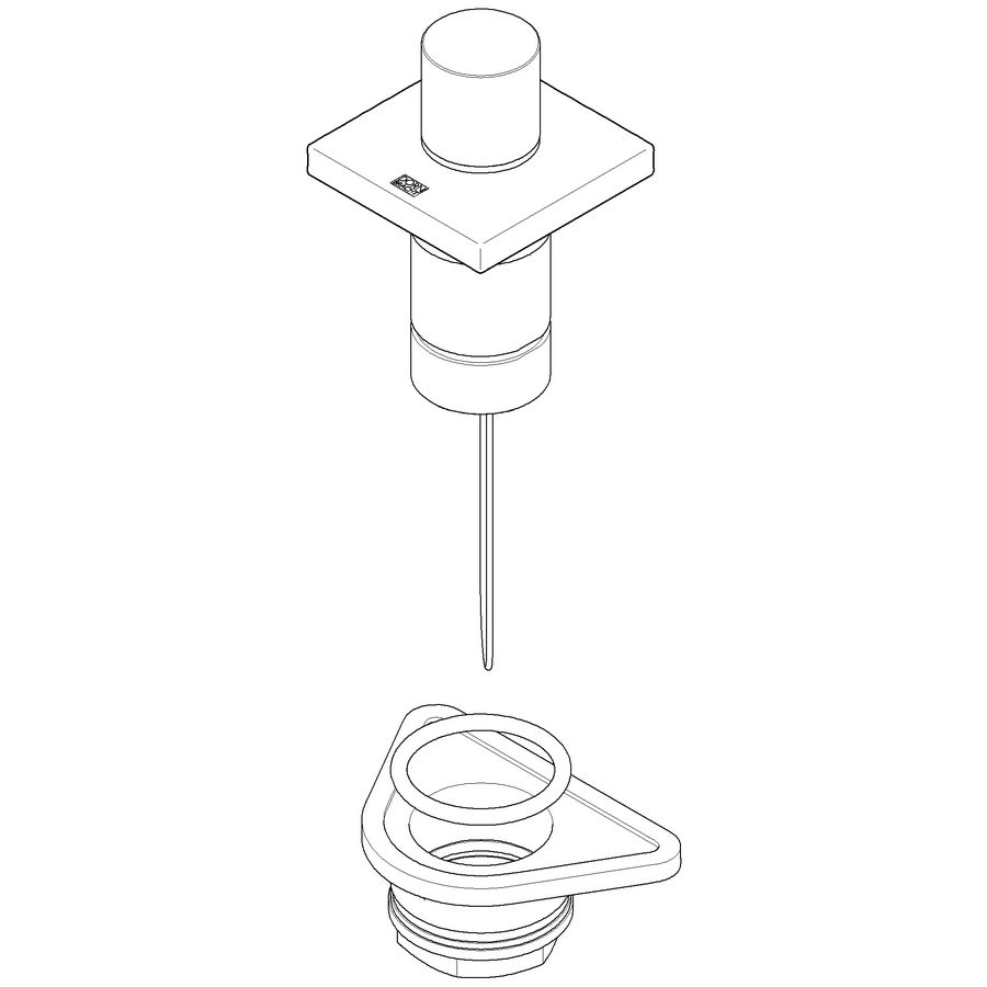 Bedieningselement inbouwmontage 140x95x90mm Messing geb