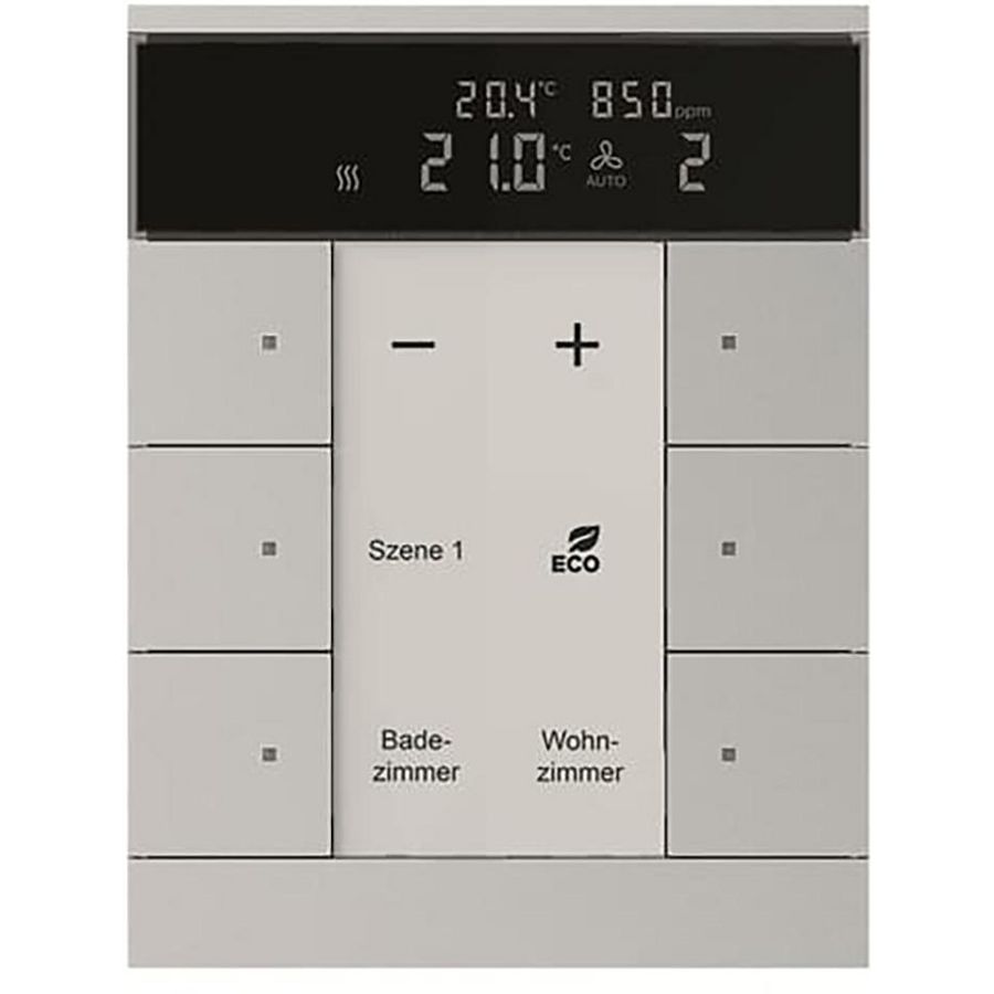 HVAC-CO2 sensor KNX - ClimaEco Alu zilver 6f CE