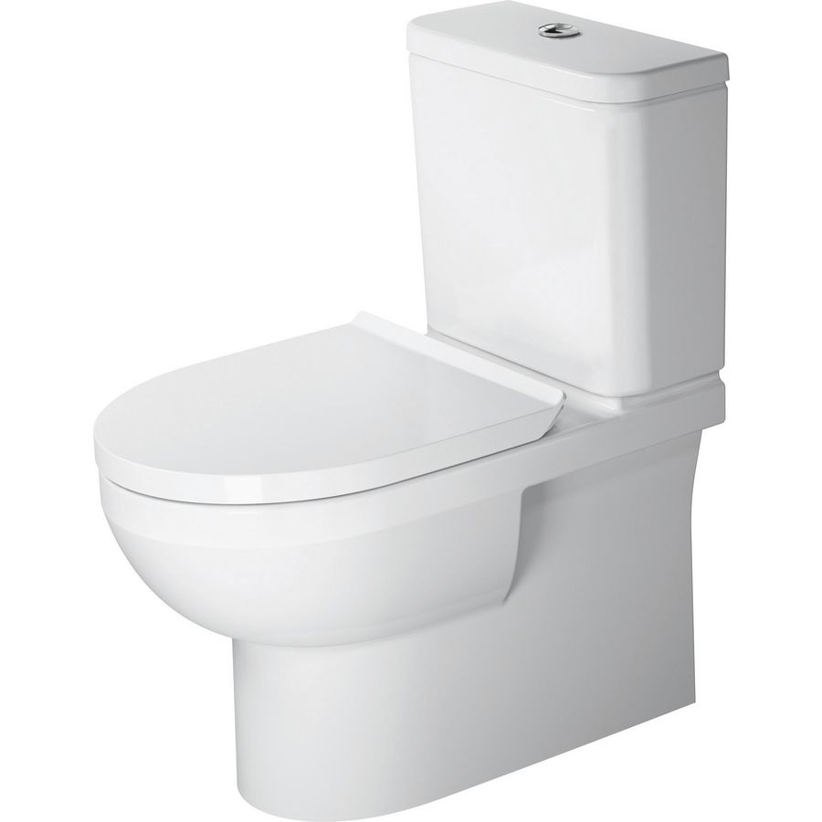 DURAVIT NO.1 #218209 staand closet tbv duoblok 650mm wit diepspoel rimless voor op closet gemonteerde stortbak 4,5ltr. PK. (excl. zitting / reservoir)