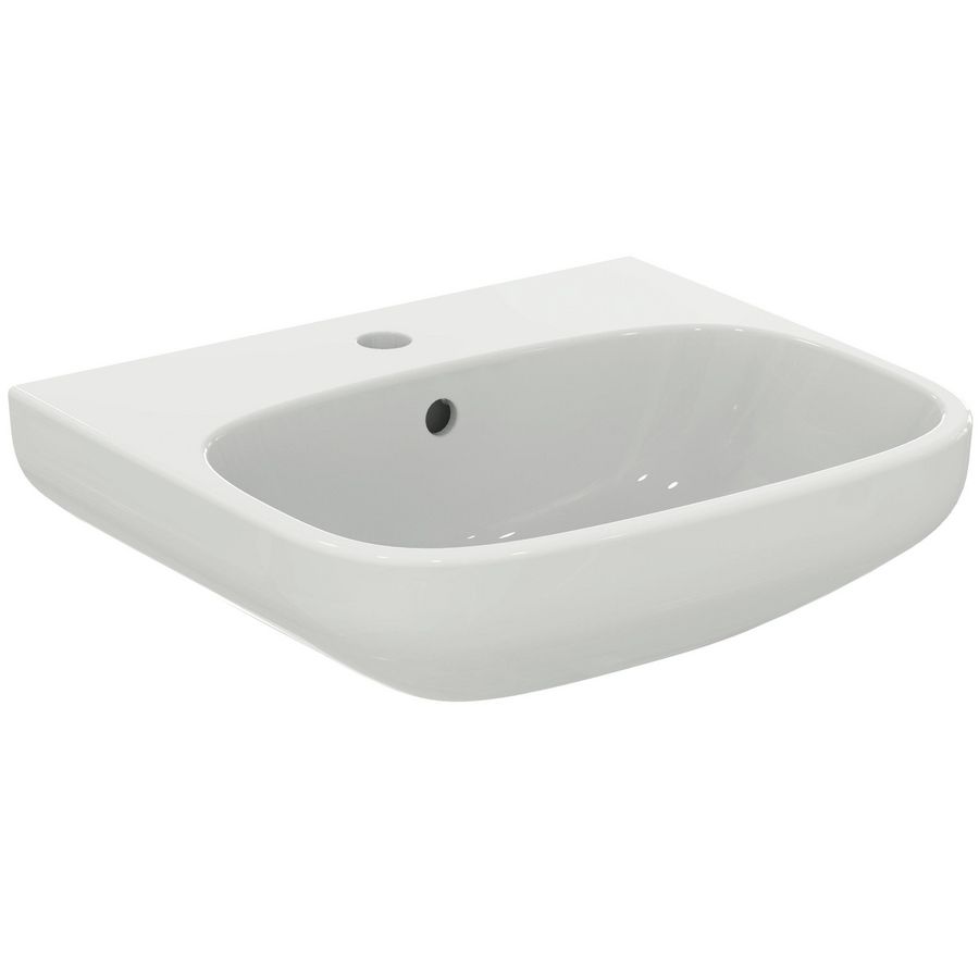 Wastafel I.LIFE-A 50x44cm met kraangat + overloop wit