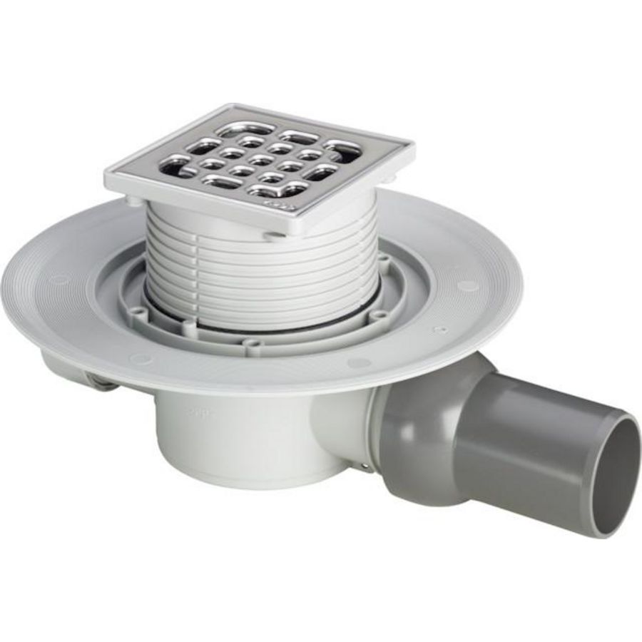 Badkamerafvoer 40x50 kunststof/grijs