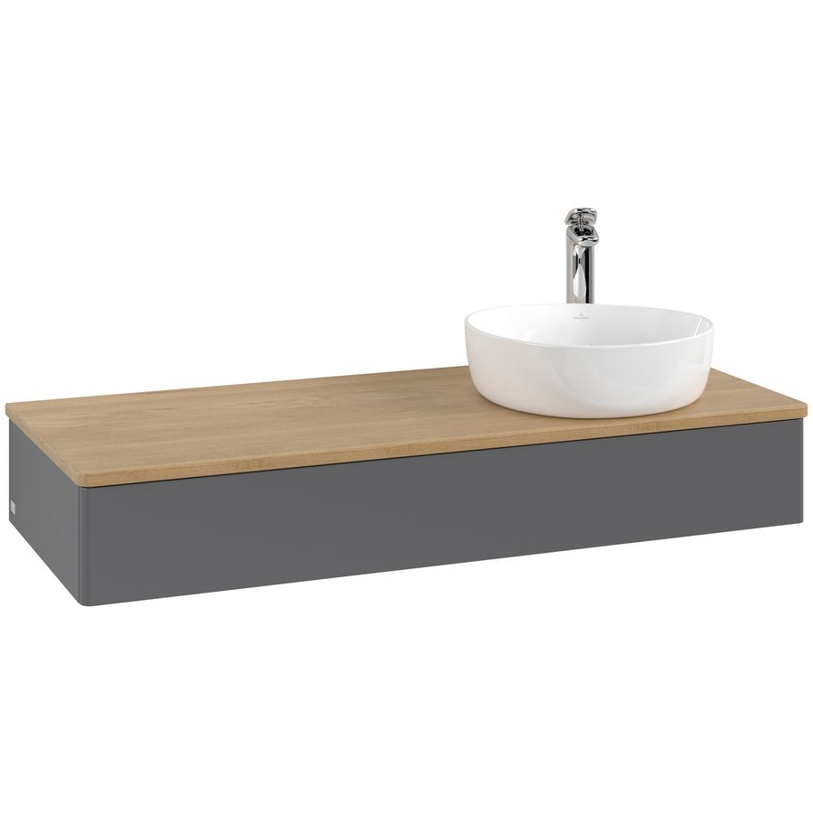 Wastafelonderkast Antao 1200x190x500mm Antr. Matt Lacquer K12051GK