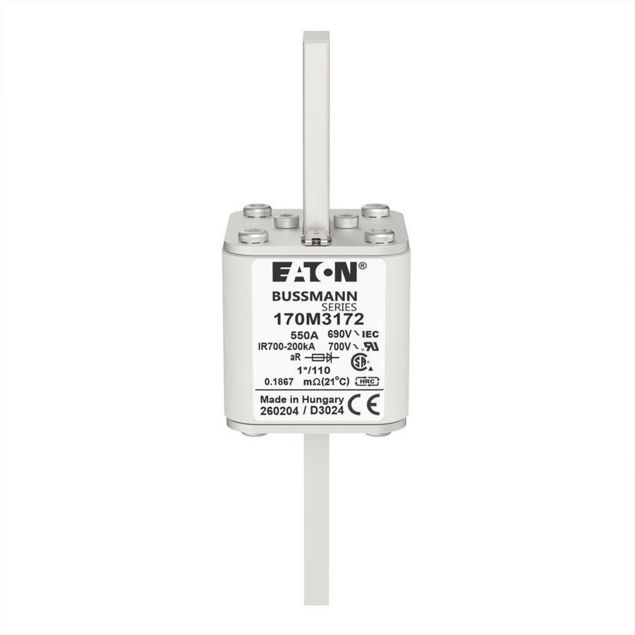 Zekering h. snelheid 550A AC 690V 200kA compact 1 45x VVE=6