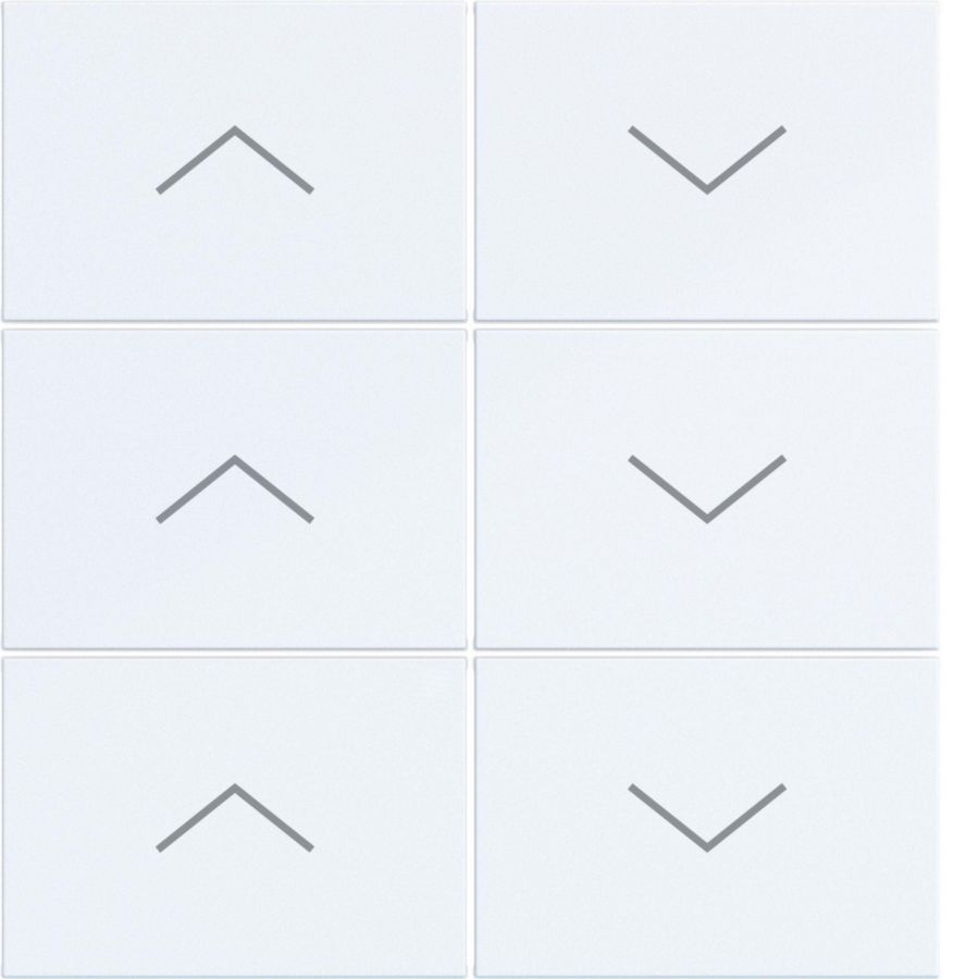 Afdekking KNX taster 6-v hoog/laag A.x/C.x lichtwit mat