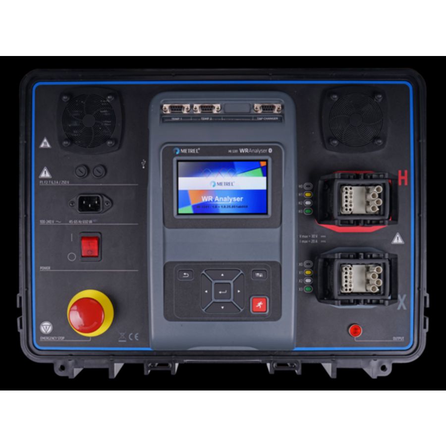 Transformatortester incl. testkabels van 15m.