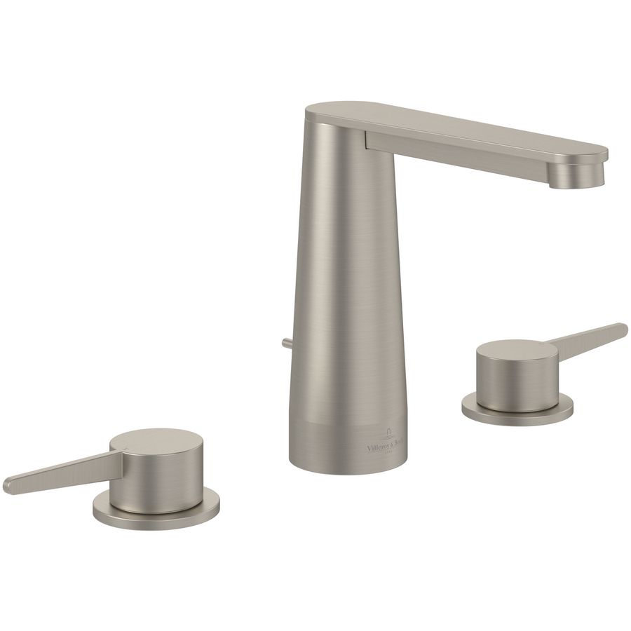 Driegats wastafelkraan Conum Brushed Nickel Matt TVW12700100064