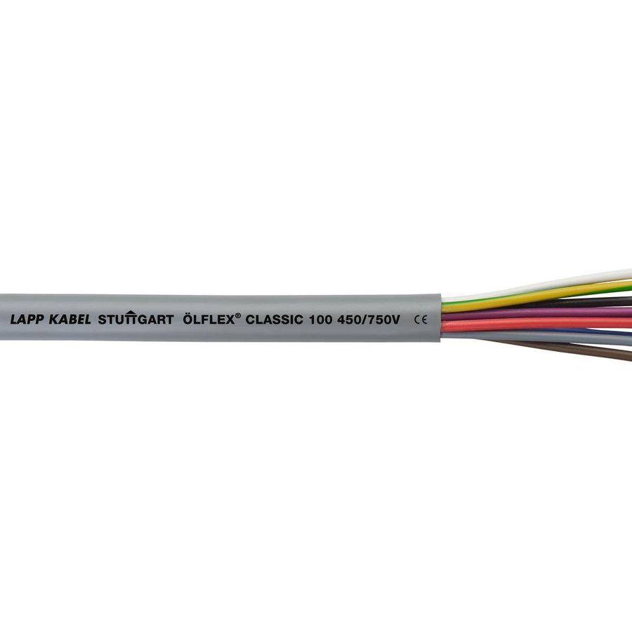 Haspel a 500m. stuurstroomkabel ÖLFLEX CLASSIC 100 450/750V 8G2,5mm²