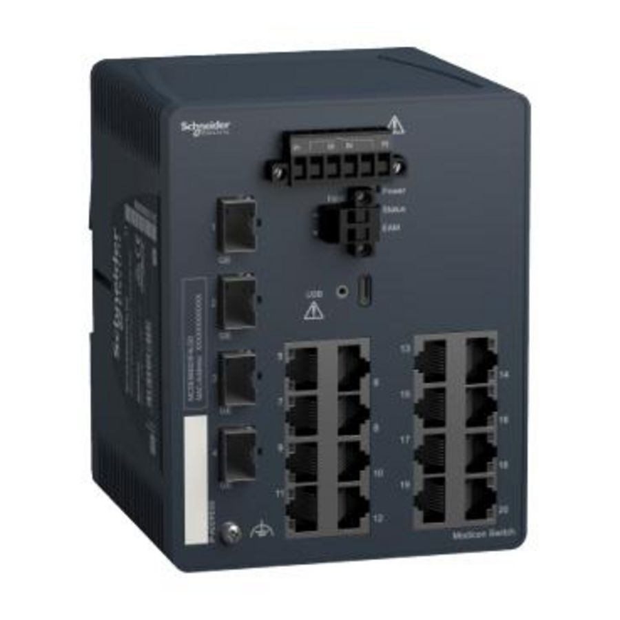 Managed Switch 16 ports for copper + 4 Gigabit SFP Modicon