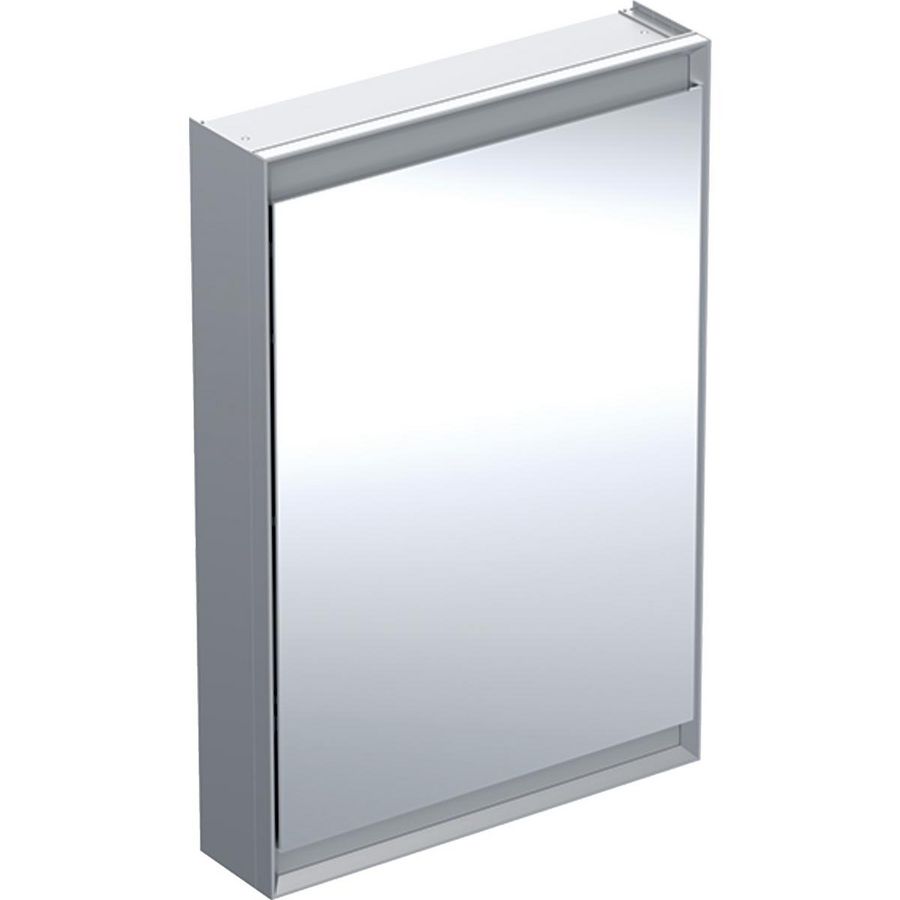 Opbouwspiegelkast deur links  60x90cm ComfortLight aluminium ONE
