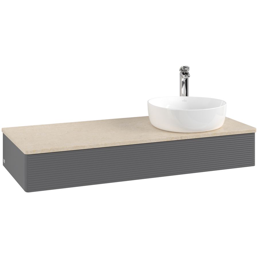 Wastafelonderkast Antao 1200x190x500mm Antr. Matt Lacquer K12153GK