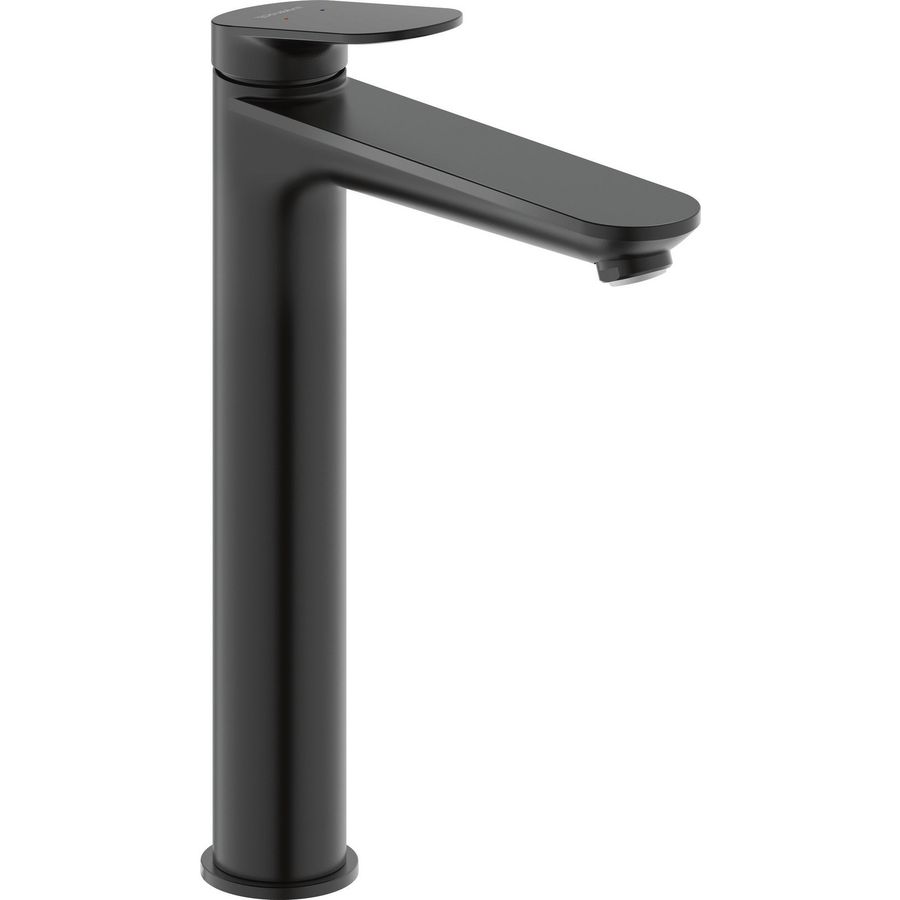 Wave 1-hendel wastafelmengkraan XL highriser mat zwart sprong 176mm