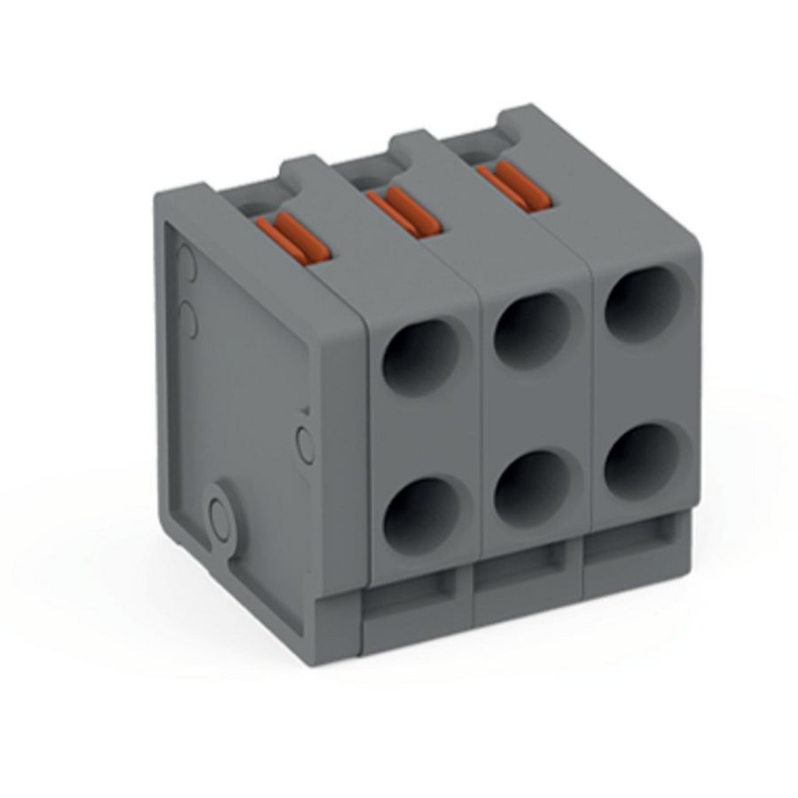 2-draads FE steker Drukknop PUSH WIRE grijs 252-303 VVE=100
