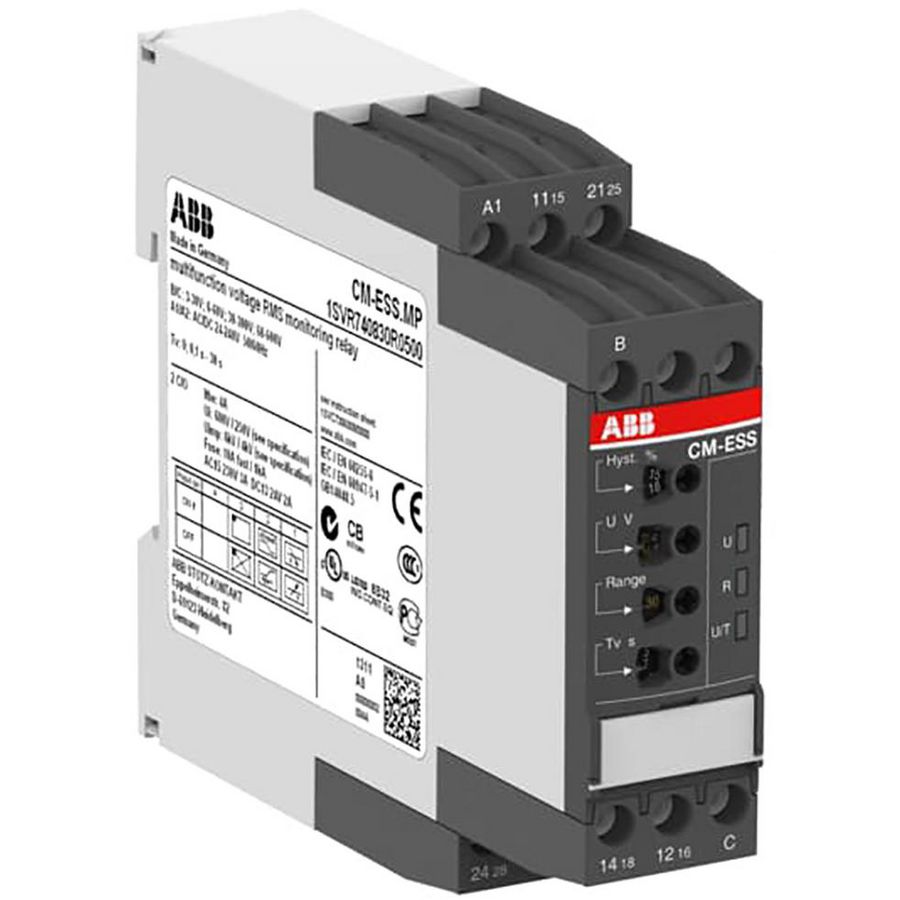 Spannings bewakingrelais 2c/o b-c=3-600 A1-A2=24-240vac/dc