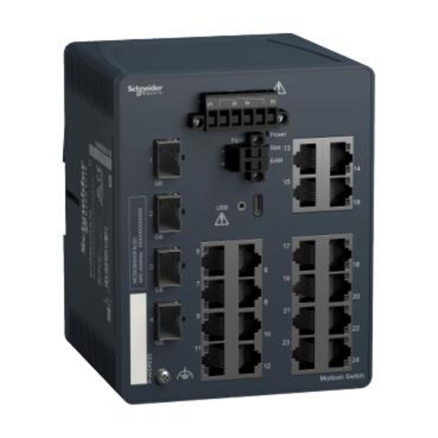 Managed Switch 20 ports for copper + 4 Gigabit SFP Modicon