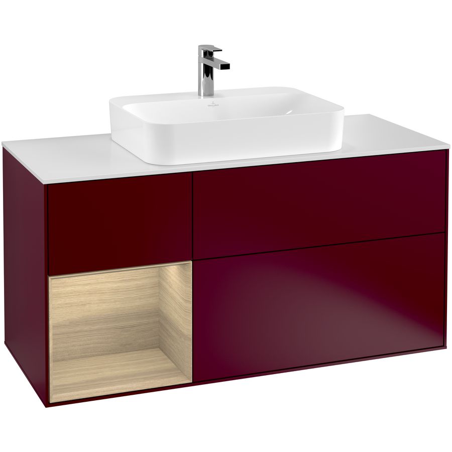 Wastafelonderkast Finion 1200x603x501mm Peony Matt Lacquer F411PCHB