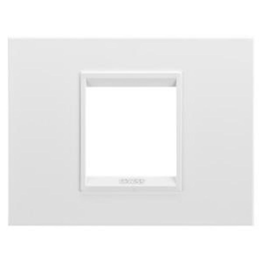 LUX PLATE-IN METAL-2 MODULES-MONOCHROME SATIN WHITE-