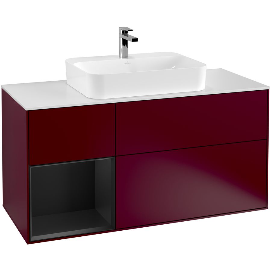 Wastafelonderkast Finion 1200x603x501mm Peony Matt Lacquer F411PDHB