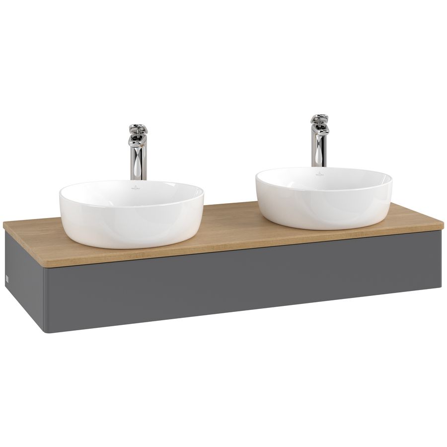 Wastafelonderkast Antao 1200x190x500mm Antr. Matt Lacquer K13051GK