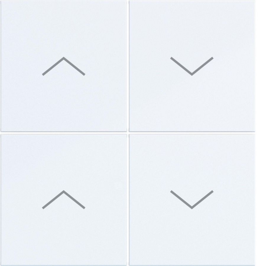 Afdekking KNX taster 4-v hoog/laag A.x/C.x lichtwit mat