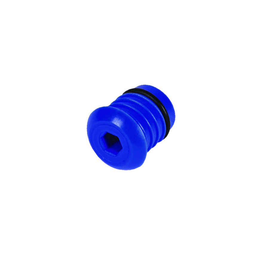 Afpersplug kunststof 20mm blauw (niet herbruikbaar)