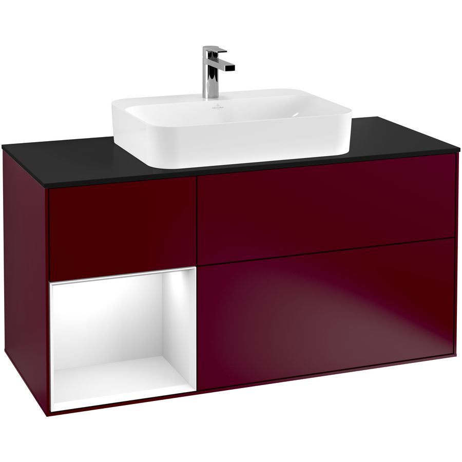 Wastafelonderkast Finion 1200x603x501mm Peony Matt Lacquer F412GFHB