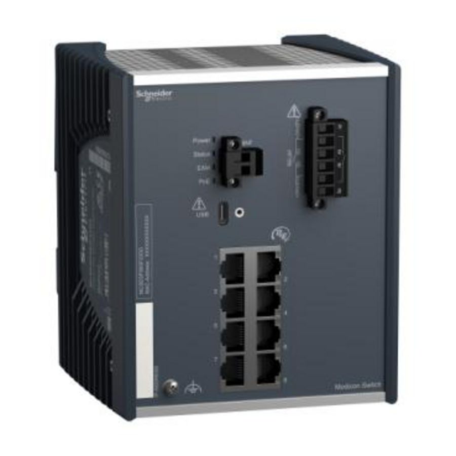 Managed Switch 8 Gigabit ports for Modicon PoE