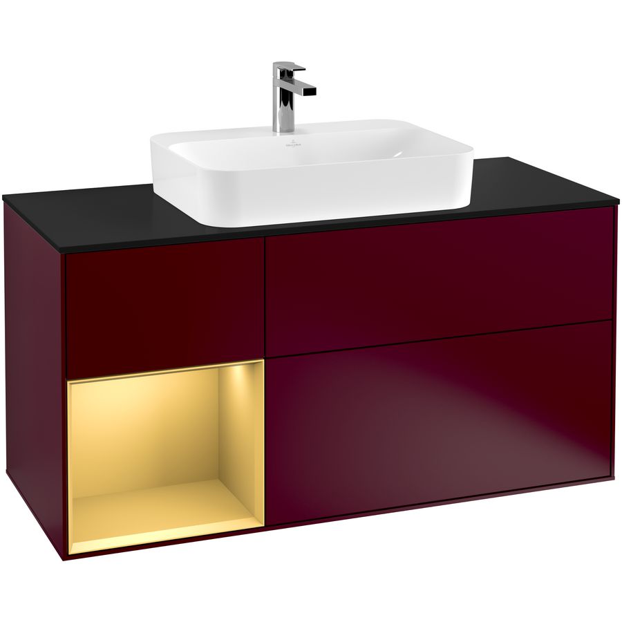 Wastafelonderkast Finion 1200x603x501mm Peony Matt Lacquer F412HFHB