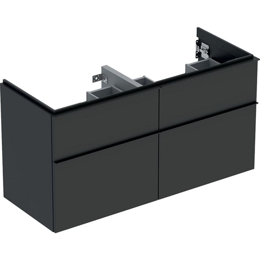 iCon onderkast tbv dubbelewastafel vier laden 120cm lava mat