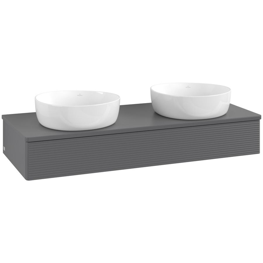 Wastafelonderkast Antao 1200x190x500mm Antr. Matt Lacquer K13150GK