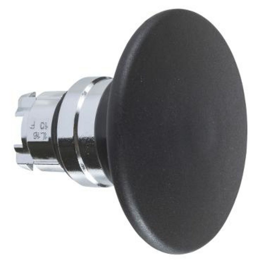 Drukknop Ø60 Ø22mm Zwart
