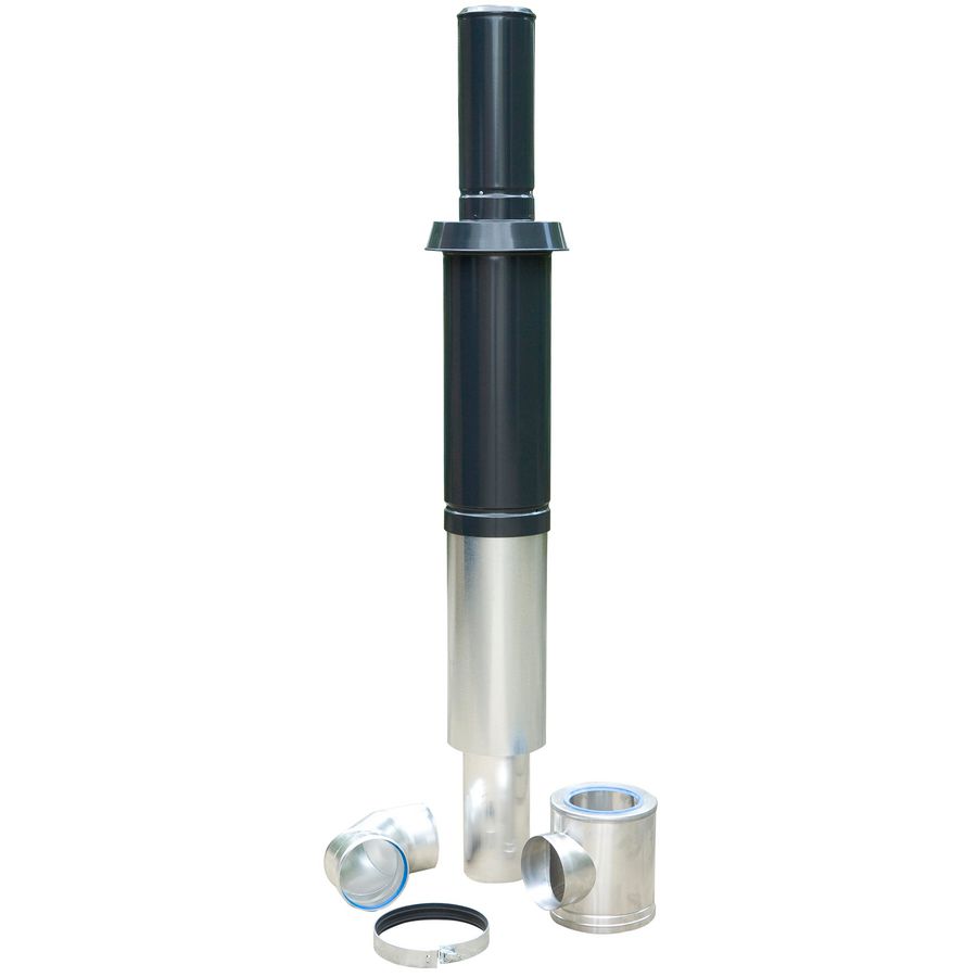 Gecombineerde verticale dakdoorvoer 150/220