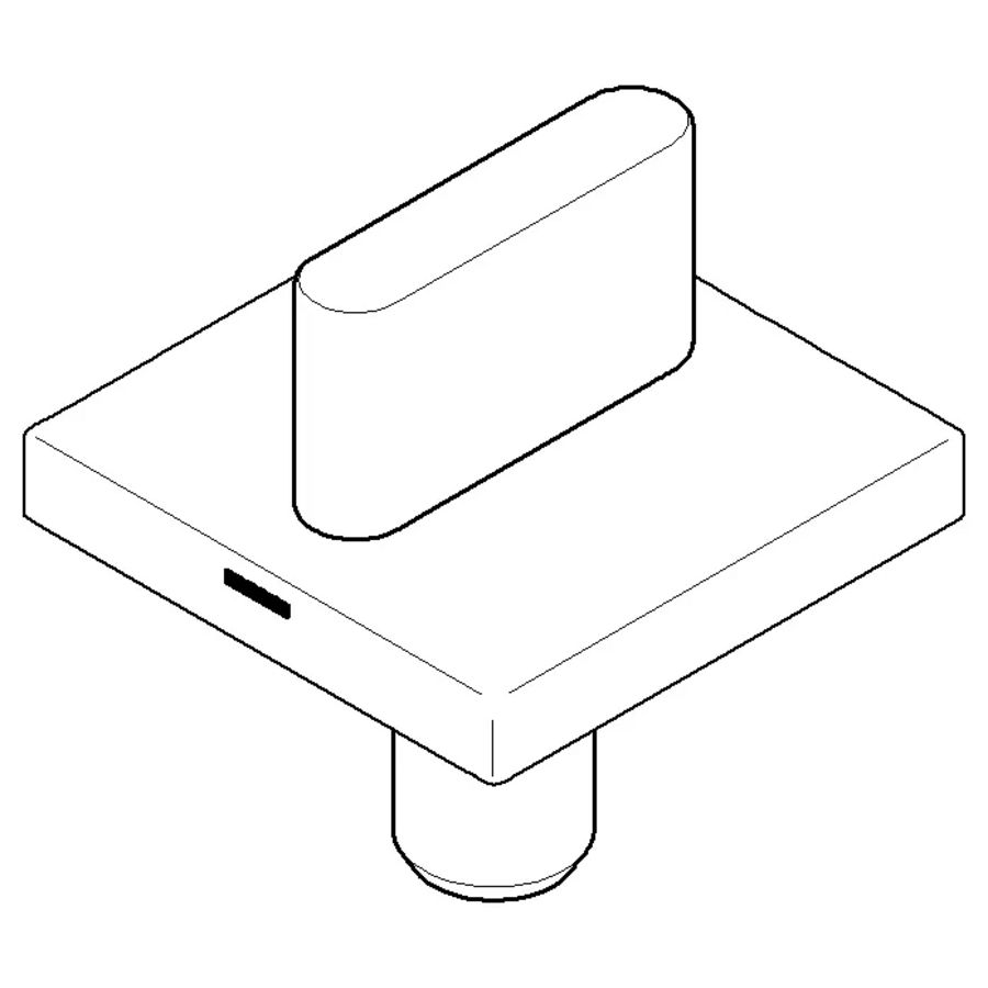 Greep v. badkuip Hot ovaal puur 60x60x40mm chr