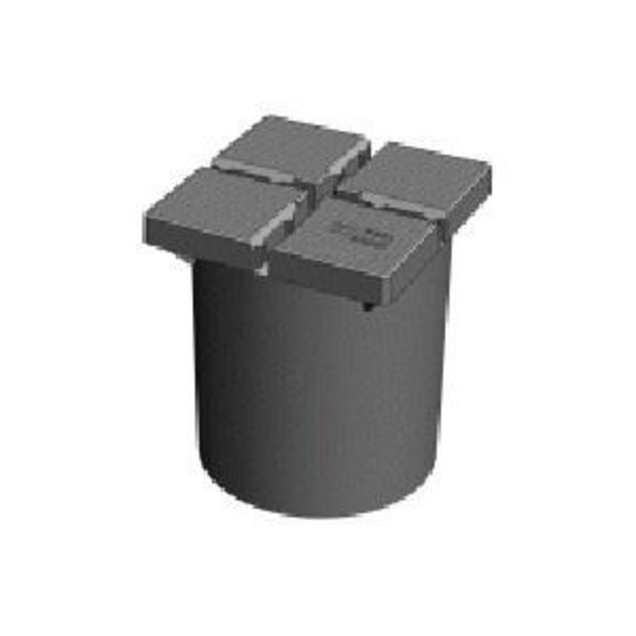 Voet 100x100 H118 zwart polypropyleen