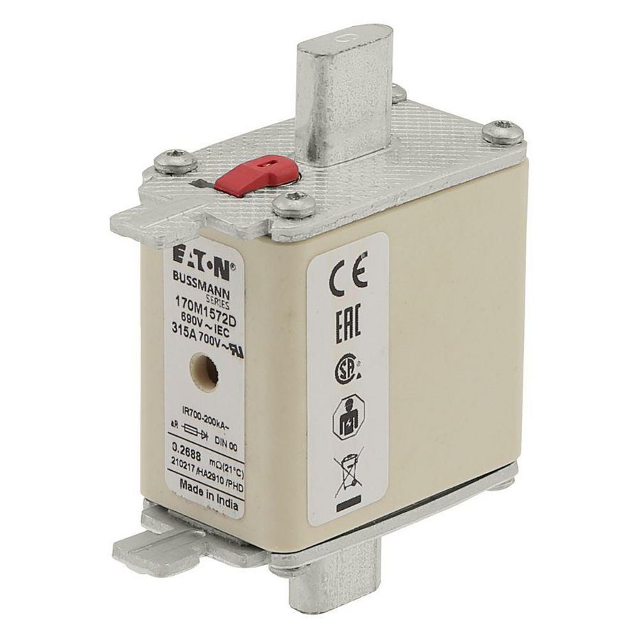 Zekering hoge snelheid 315A AC 690V 200kA 00 aR IEC VVE=6