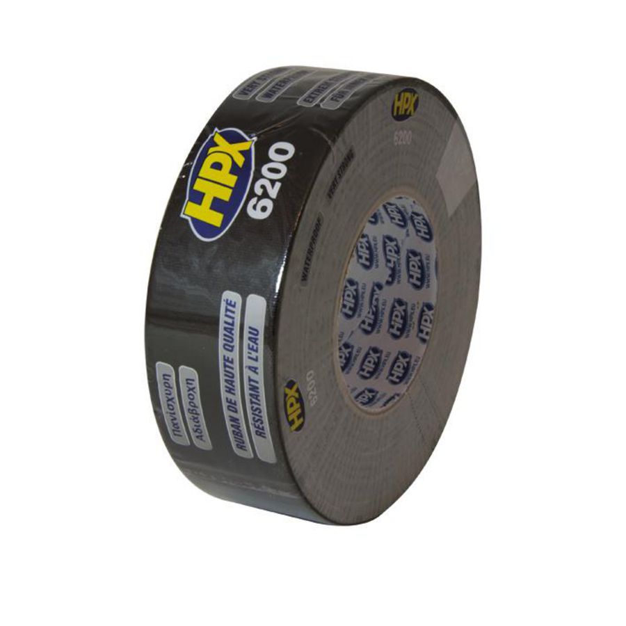 Zelfklevende tape HPX duct tape pantser 50mmx50m Zwart