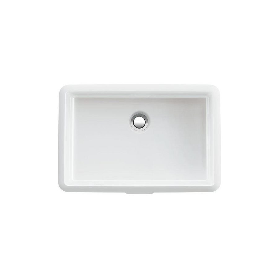Onderbouwwastafel rechthoekig geslepen Wit H8124310001551