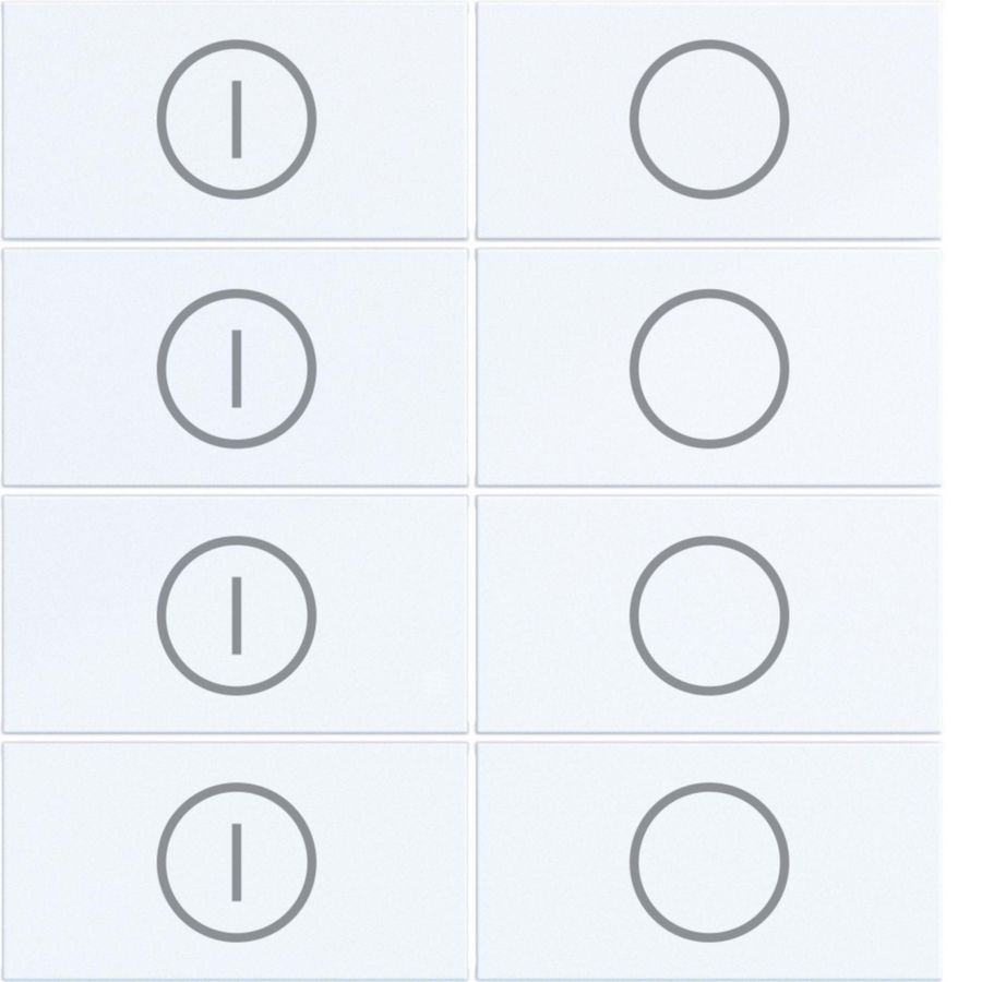Afdekking KNX taster 8-v aan/uit A.x/C.x lichtwit mat