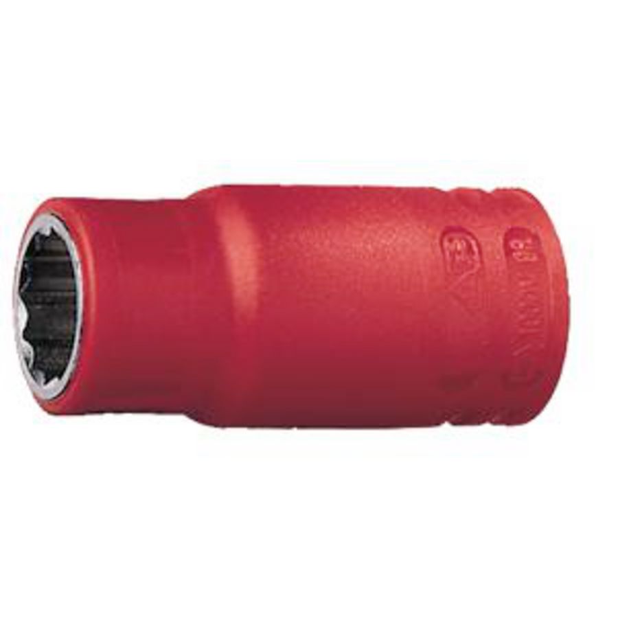 Geisoleerde buitenzeskantdop 3/8" SW8