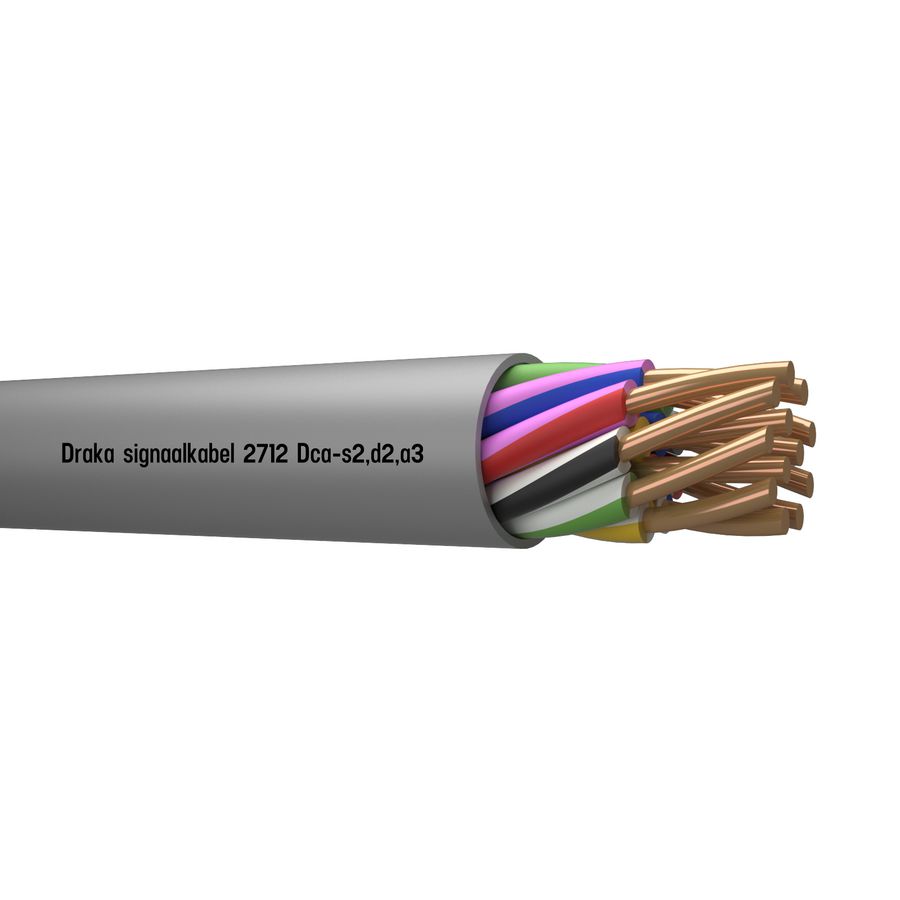 Haspel a 500m. signaal kabel Dca gy# 12x0,8mm 2712