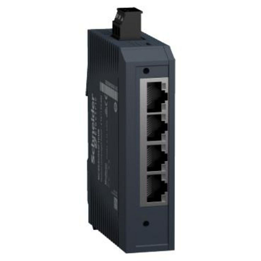 Unmanaged Switch 4 ports copper + 1 port fiber optic Modicon