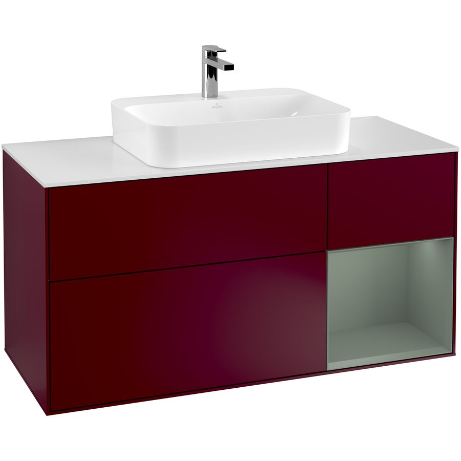 Wastafelonderkast Finion 1200x603x501mm Peony Matt Lacquer F421GMHB