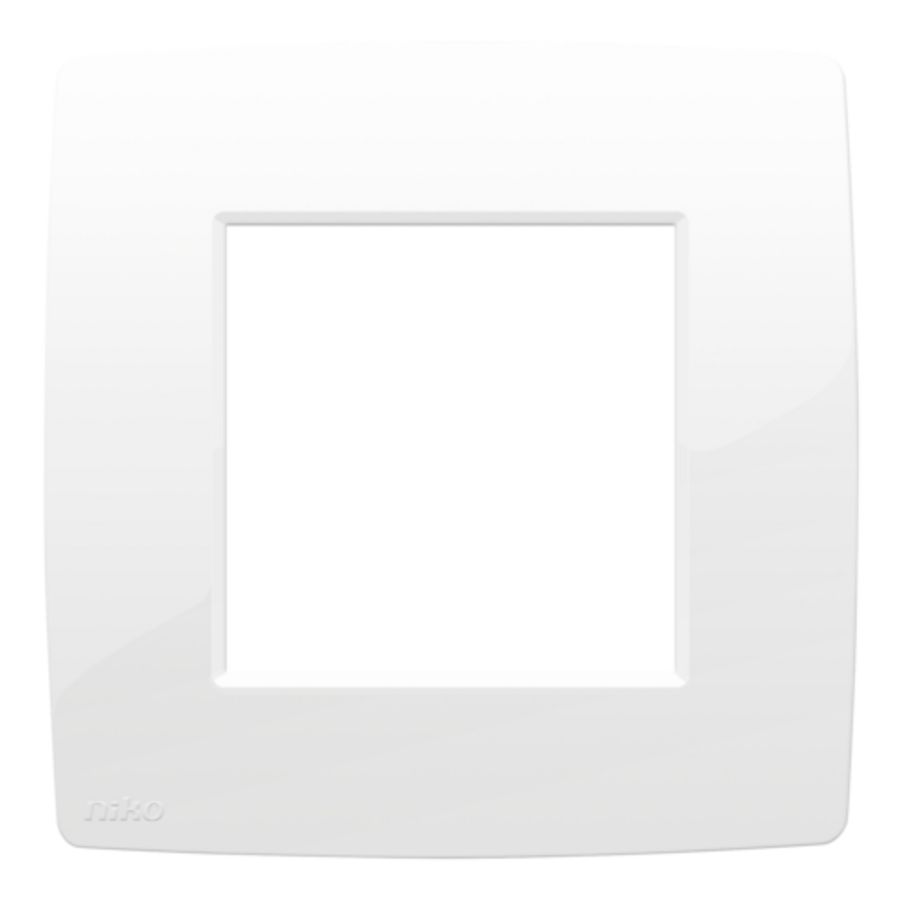 Enkelvoudige afdekplaat Original hoogglans wit