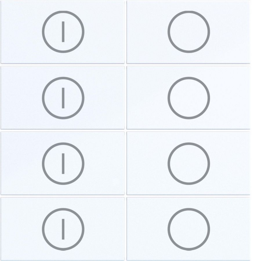 Afdekking KNX taster 8-v aan/uit A.x/C.x lichtwit glanzend